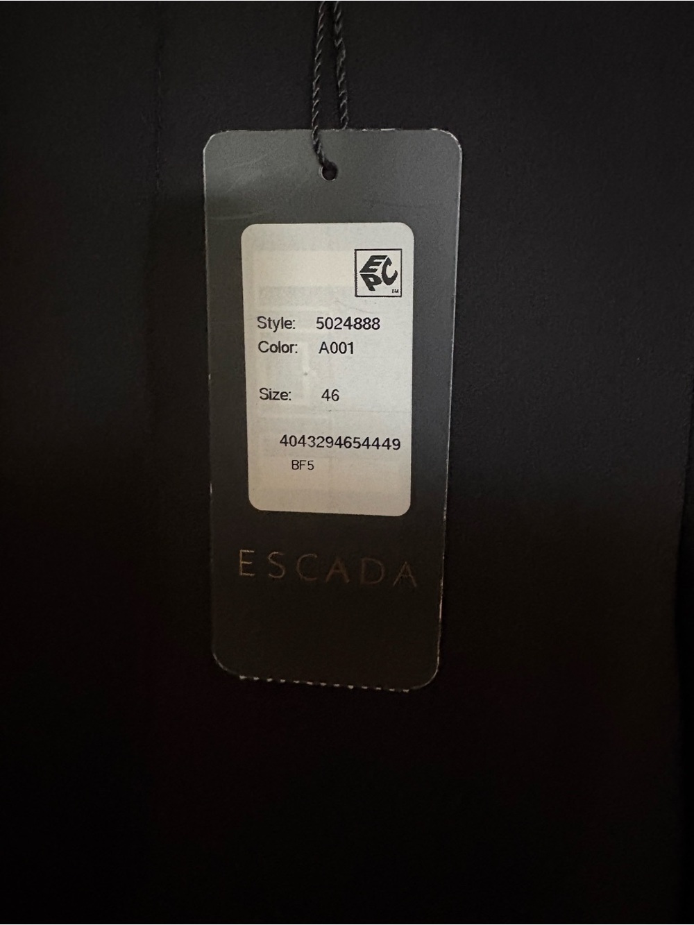 NWT Escada Black Dress Pants - Picture 5 of 5